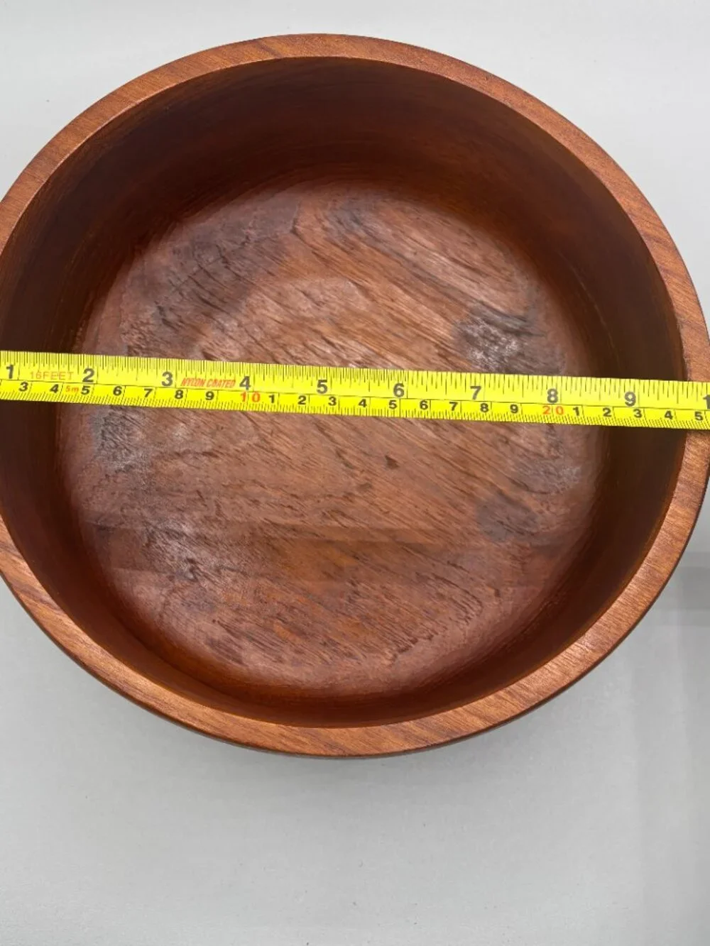 Vintage Genuine Teak Wood Salad Bowl 9.5